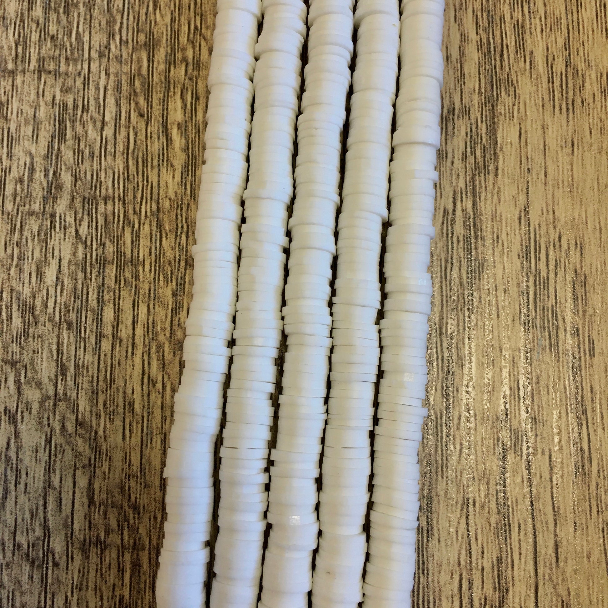 White Heishi Disc Beads | Bellaire Wholesale