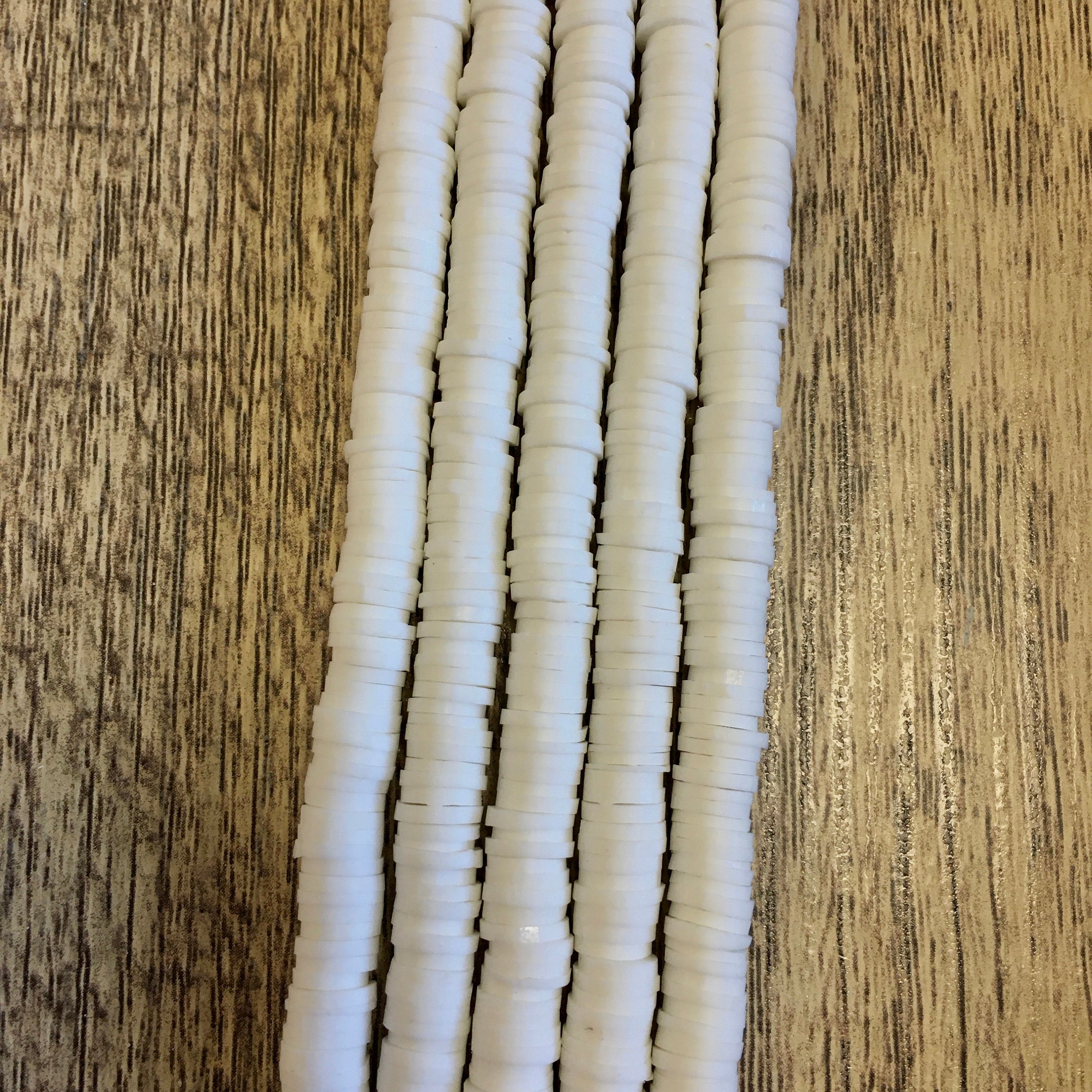 White Heishi Disc Beads | Bellaire Wholesale