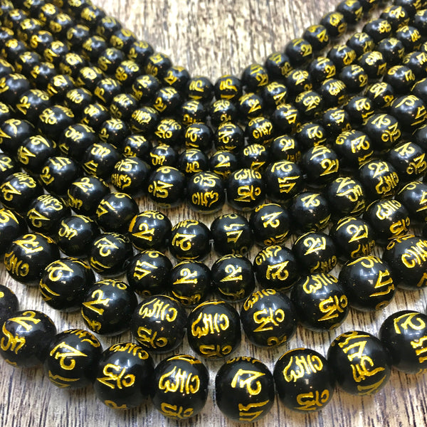 Black and Gold Feng Shui beads | Bellaire Wholesale