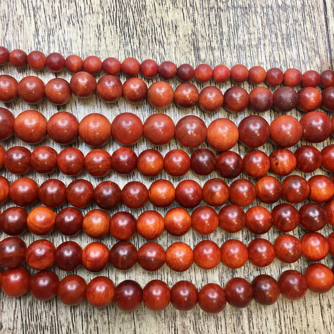 Red BloodWood mala beads | Bellaire Wholesale
