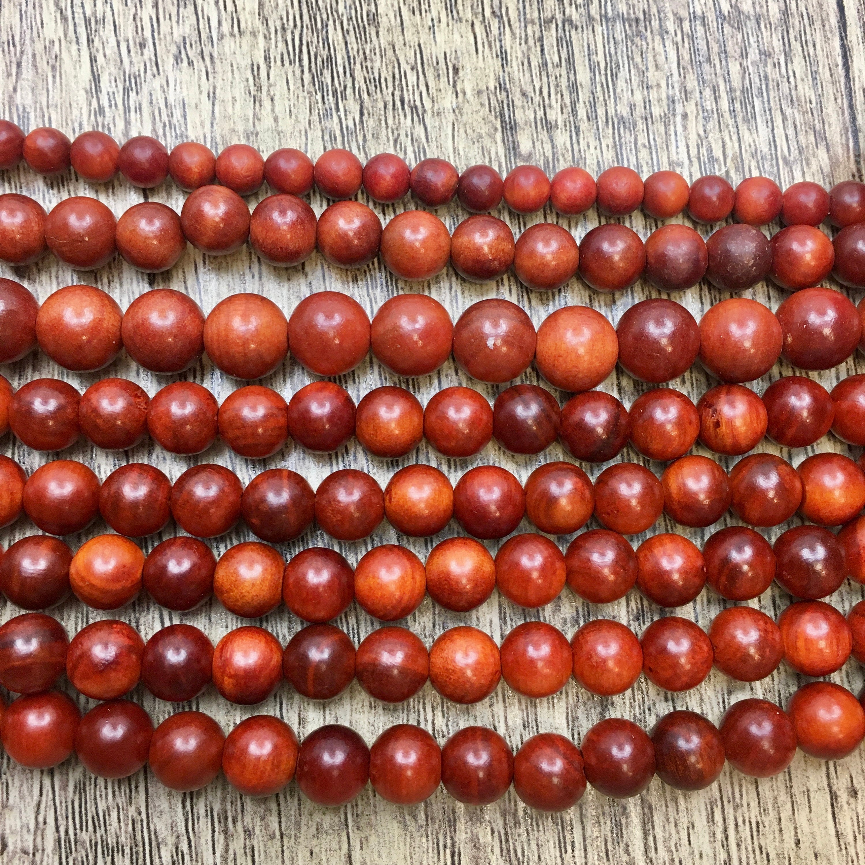 Red BloodWood mala beads | Bellaire Wholesale
