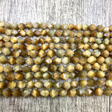 Honey Gold Tiger Eye diamond cut shape beads | Bellaire Wholesale