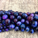 Purple Blue Tigers eye beads | Bellaire Wholesale