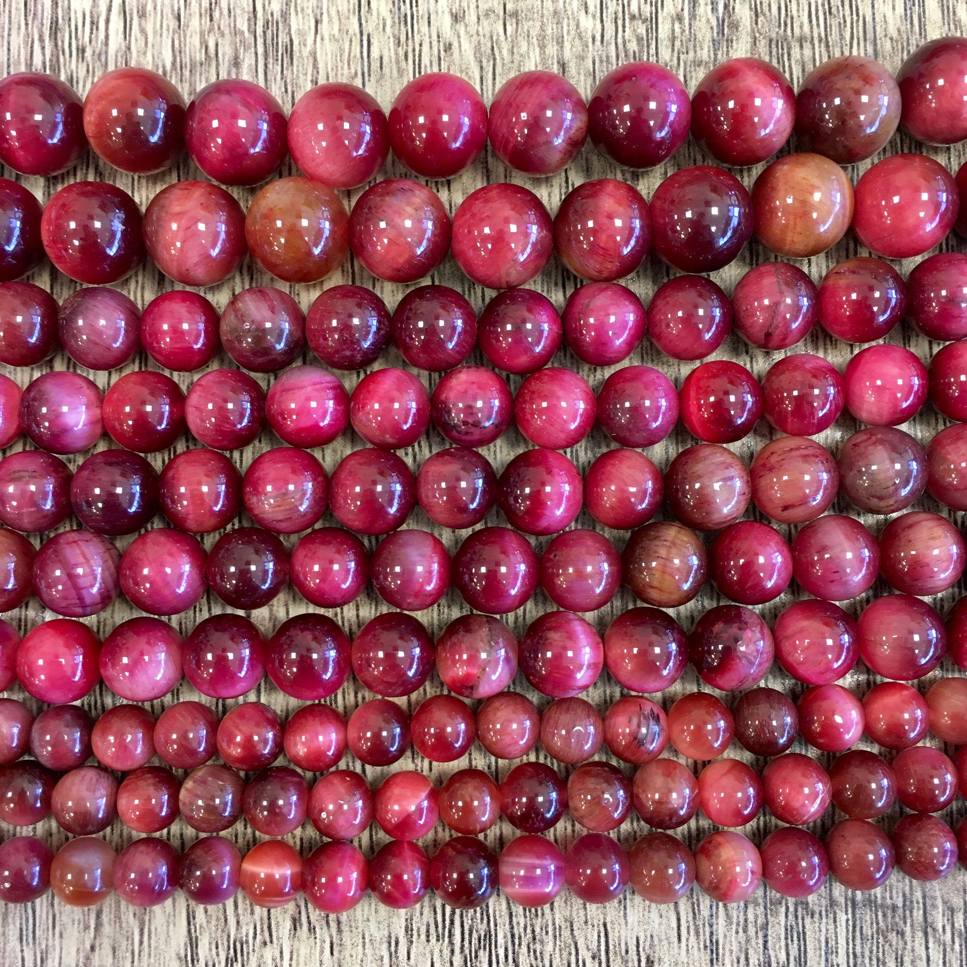 Burgundy Tigers eye beads | Bellaire Wholesale