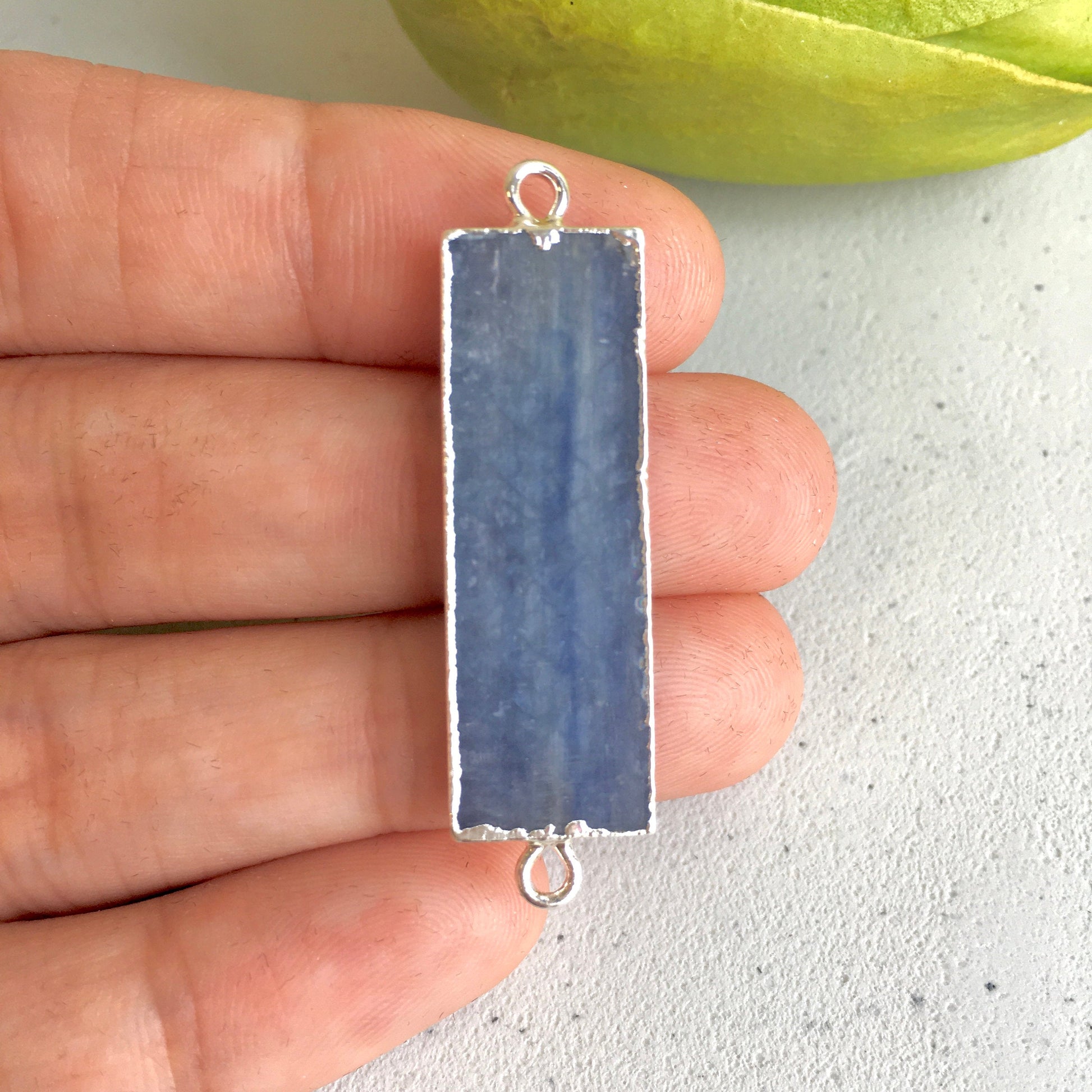 Blue Dyed Stone Rectangular Connectors | Bellaire Wholesale