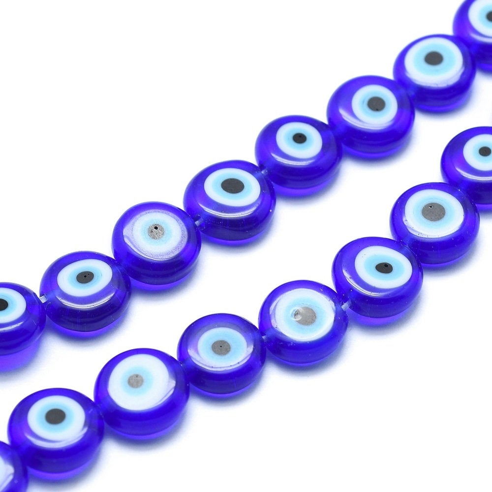 Flat round Evil Eye beads | Bellaire Wholesale