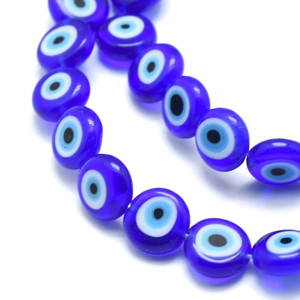 Flat round Evil Eye beads | Bellaire Wholesale