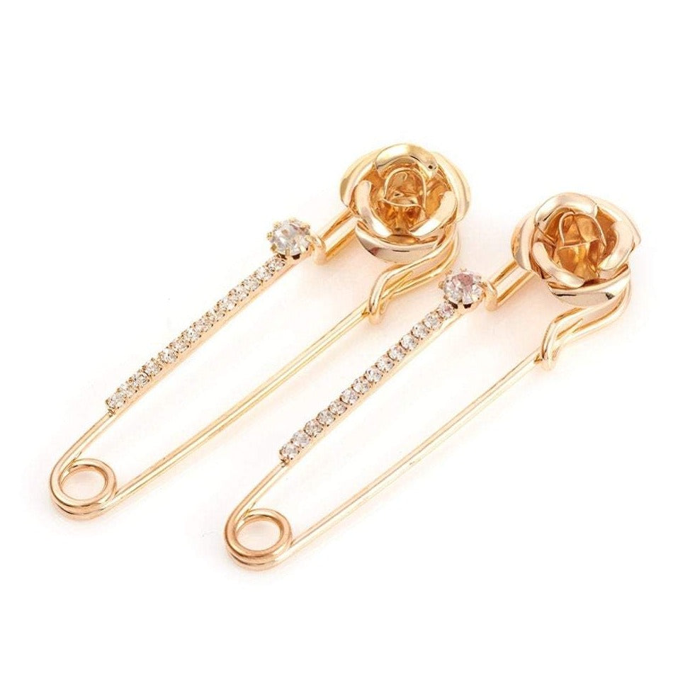 Gold Plated Rose Brooch | Bellaire Wholesale