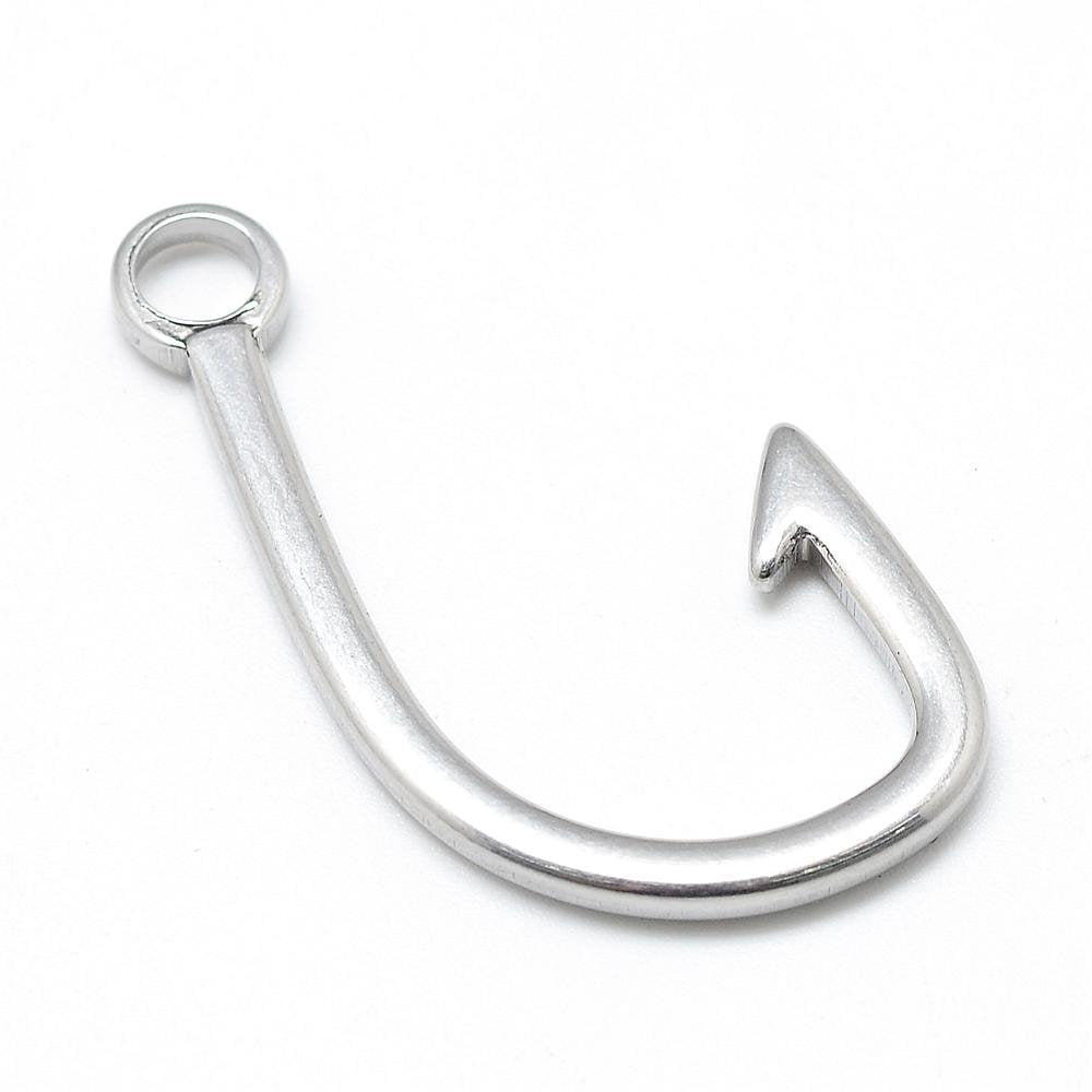 Stainless Steel Fish Hook Charm | Bellaire Wholesale