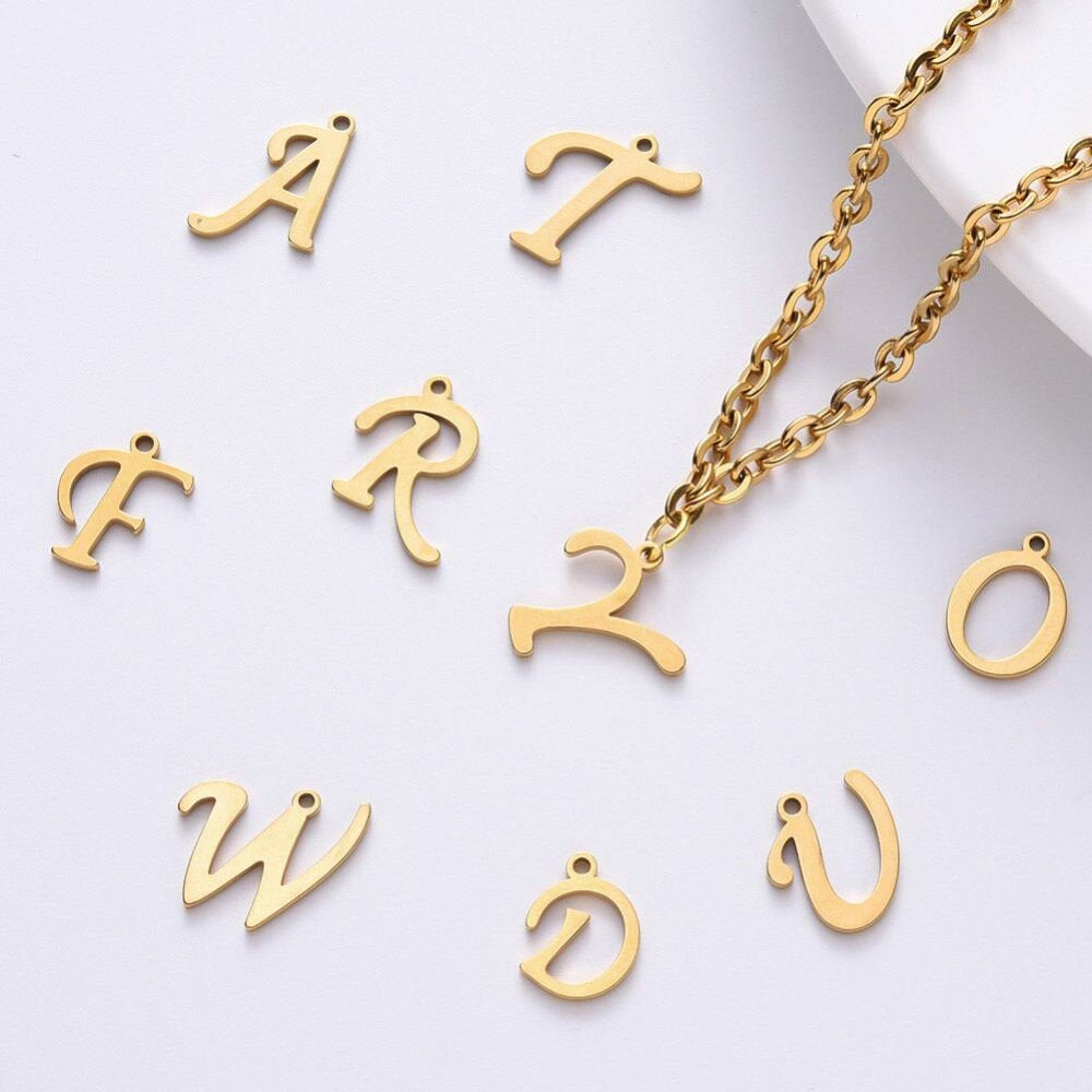 Stainless Steel Letter Charms, All 26 Alphabets | Bellaire Wholesale
