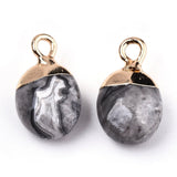 Gold Plated Natural Stone Drop Charm | Bellaire Wholesale