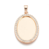 Rose Gold Rhinestone Photo frame Pendant | Bellaire Wholesale