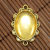 Oval Alloy Gold Photo frame Connector | Bellaire Wholesale