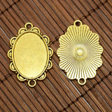 Oval Alloy Gold Photo frame Connector | Bellaire Wholesale