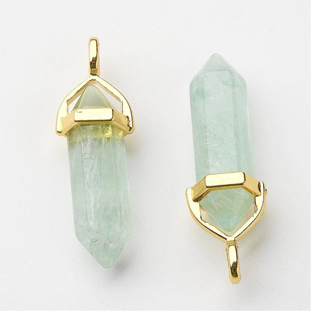 Green and Purple Fluorite Bullet Pendant | Bellaire Wholesale