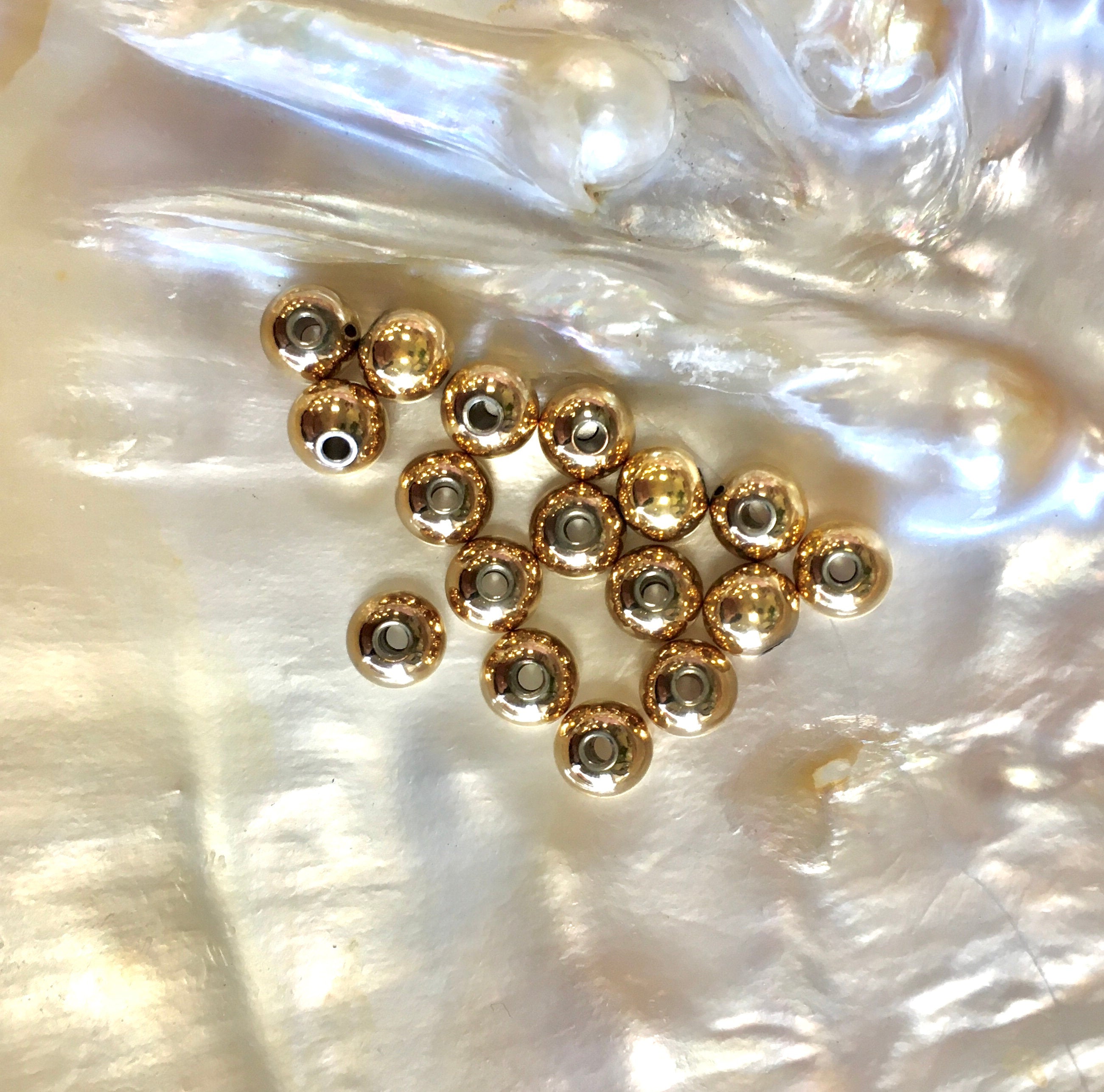 Stainless Steel Gold Round Beads | Bellaire Wholesale