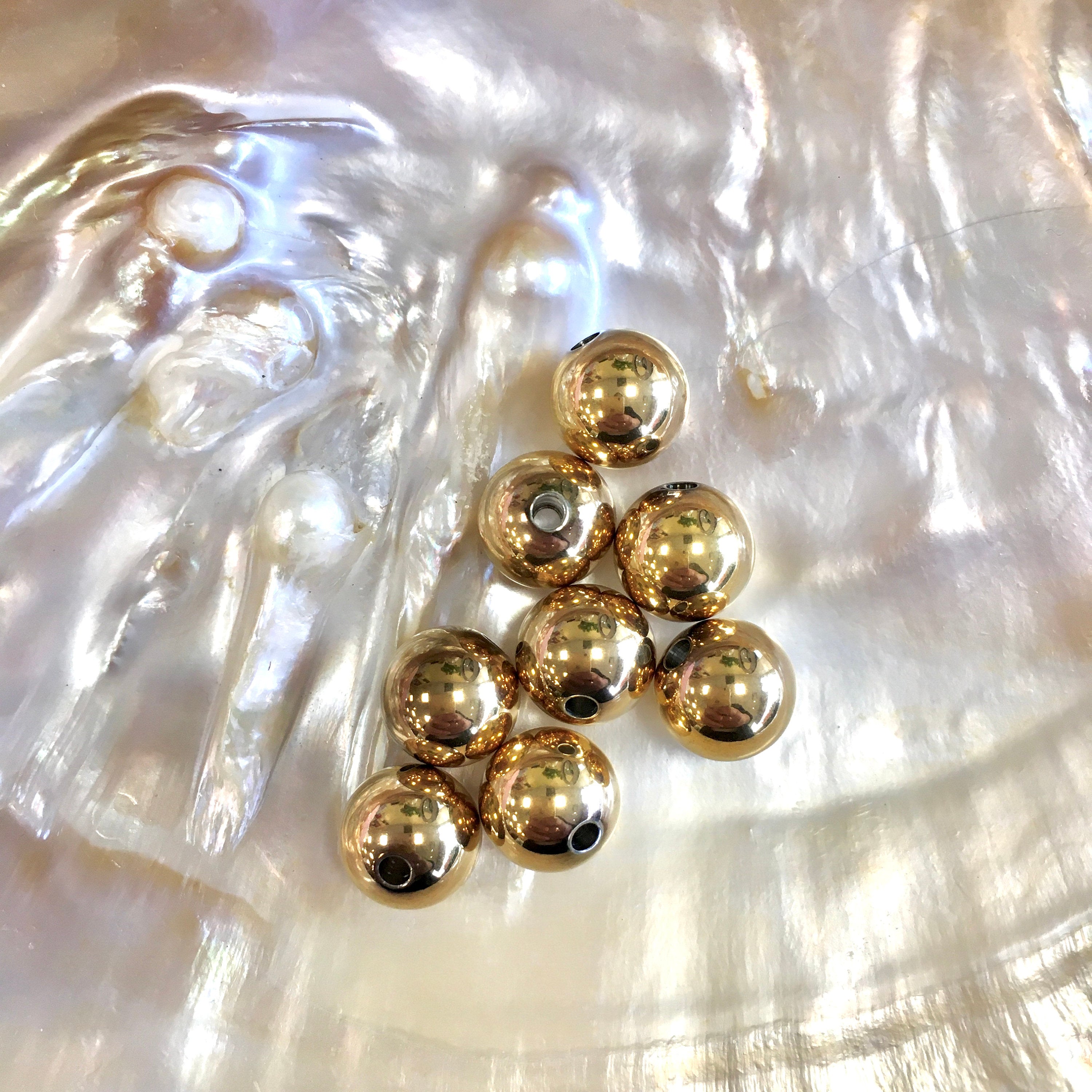Stainless Steel Gold Round Beads | Bellaire Wholesale