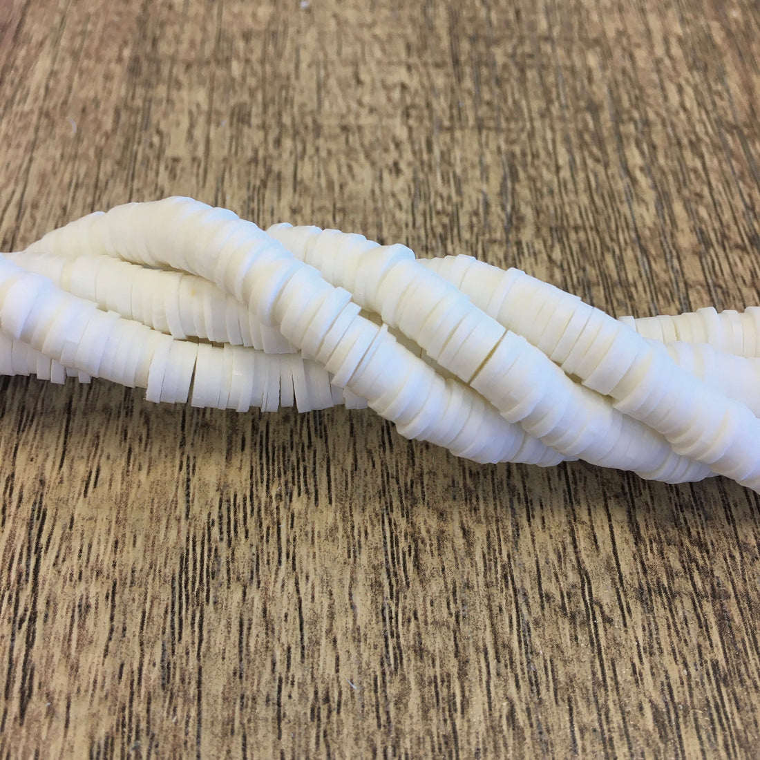 White Heishi Disc Beads | Bellaire Wholesale