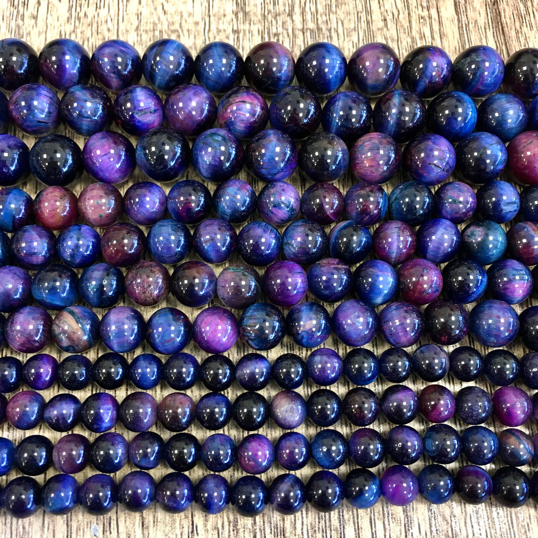 Purple Blue Tigers eye beads | Bellaire Wholesale