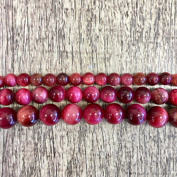 Burgundy Tigers eye beads | Bellaire Wholesale