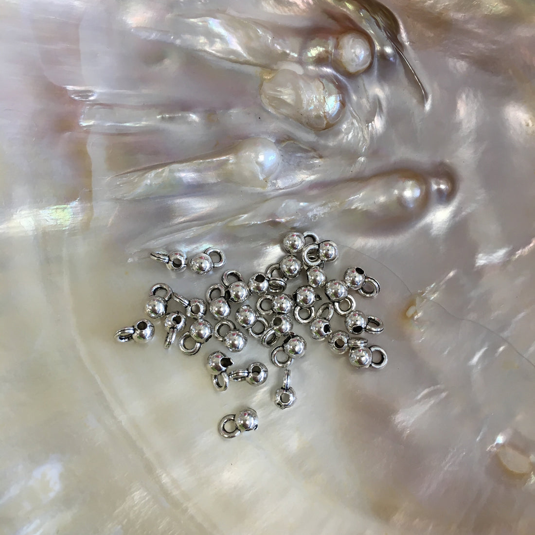 Tiny Alloy Rhodium Charm Hanger | Bellaire Wholesale