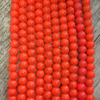Neon Orange Glass Pearl Beads | Bellaire Wholesale