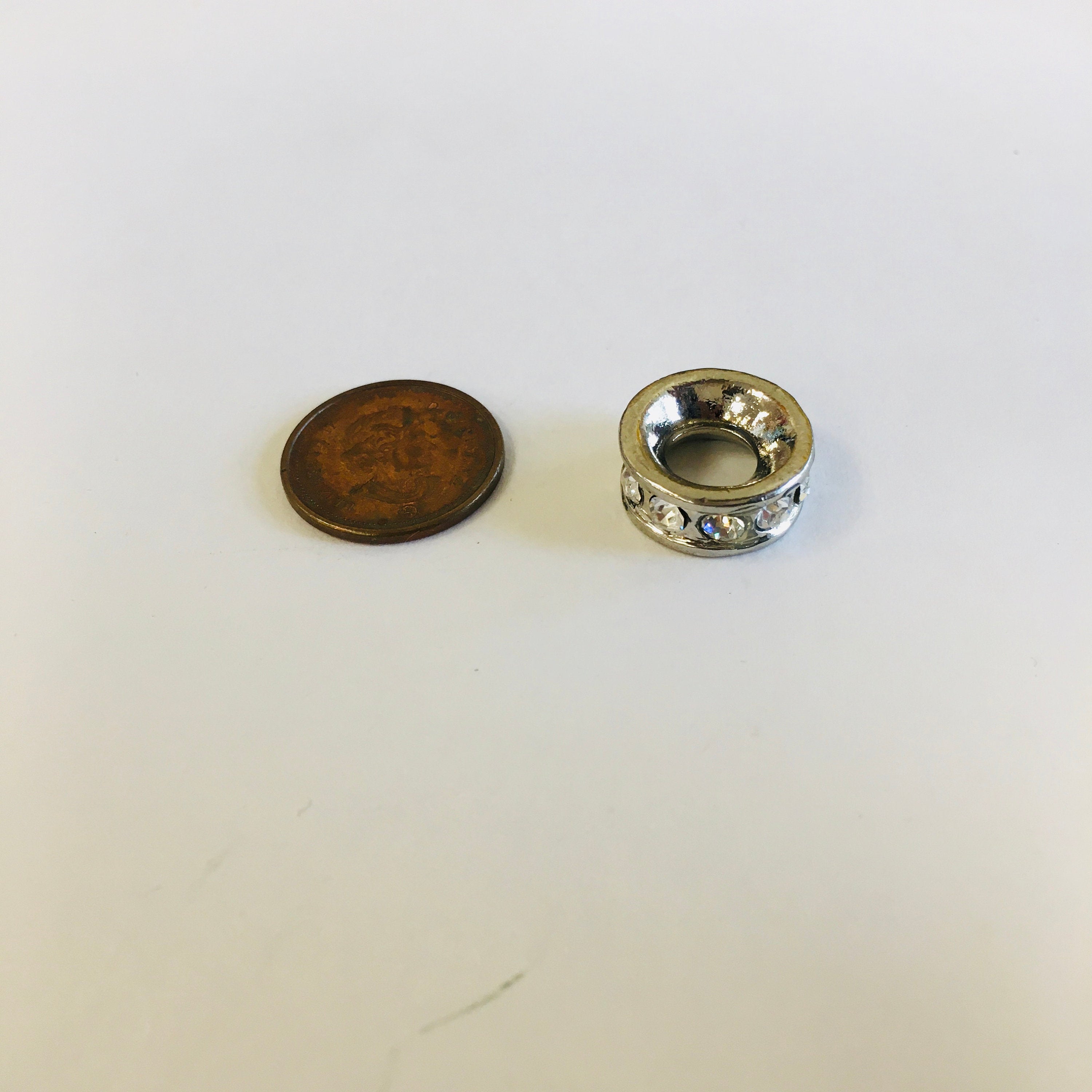 Alloy Rhodium Rondelle Beads | Bellaire Wholesale