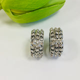 Rhodium 3 layered Rondelle Beads | Bellaire Wholesale