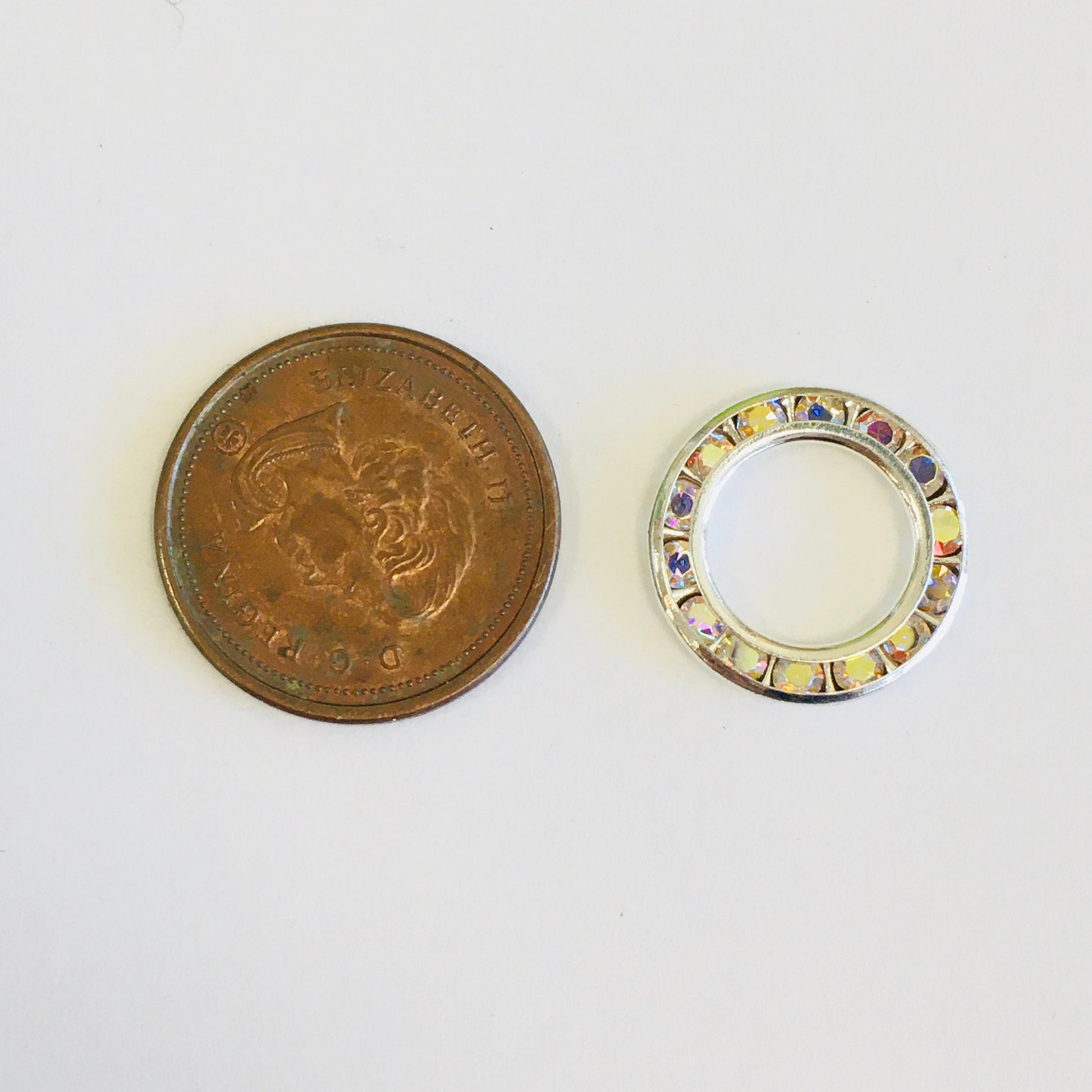 Flat Spacer Beads with AB rhinestones | Bellaire Wholesale