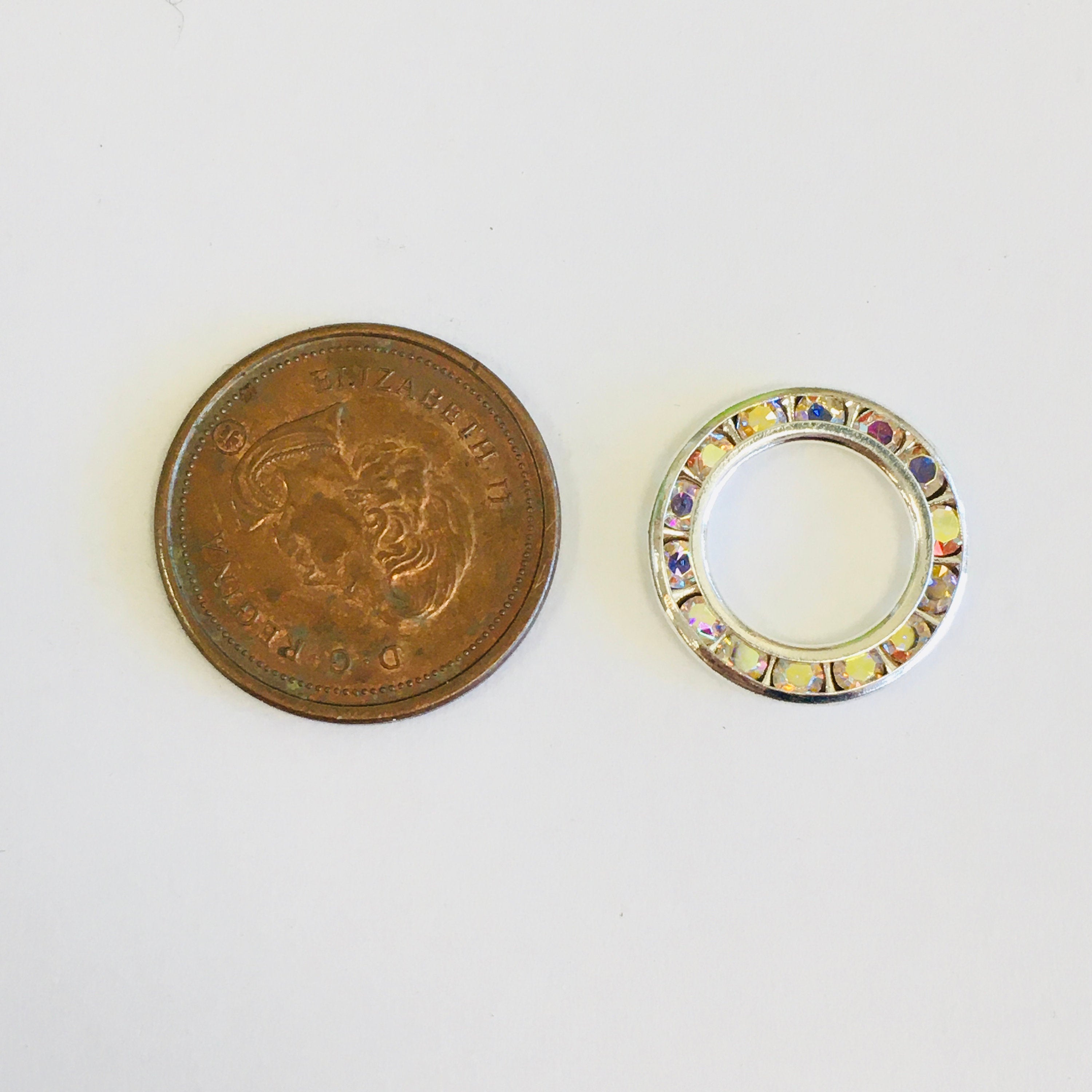 Flat Spacer Beads with AB rhinestones | Bellaire Wholesale