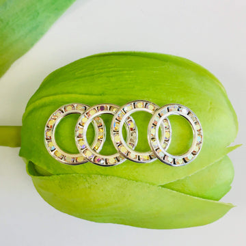 Flat Spacer Beads with AB rhinestones | Bellaire Wholesale