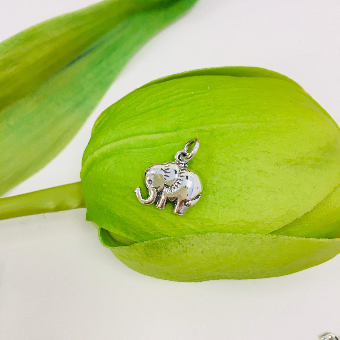 Sterling Silver Cute Baby Elephant Charm | Bellaire Wholesale
