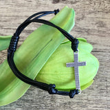 Faux Leather Cross Bracelet | Bellaire Wholesale