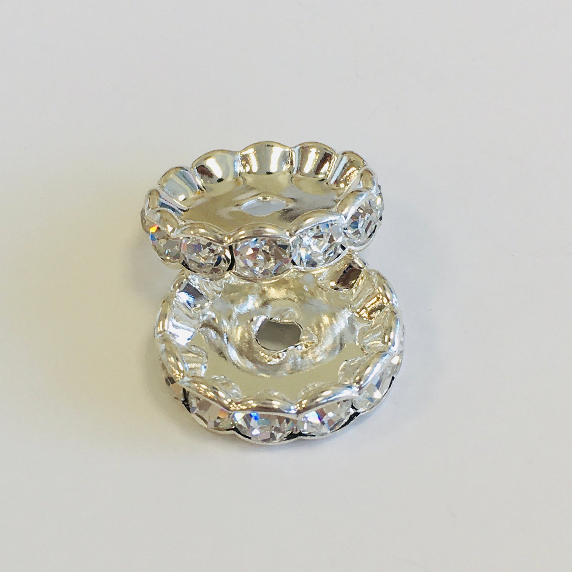 Curved Daisy Silver Spacer Beads | Bellaire Wholesale