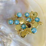 18k Gold Plated Brass Evil Eye Charm | Bellaire Wholesale