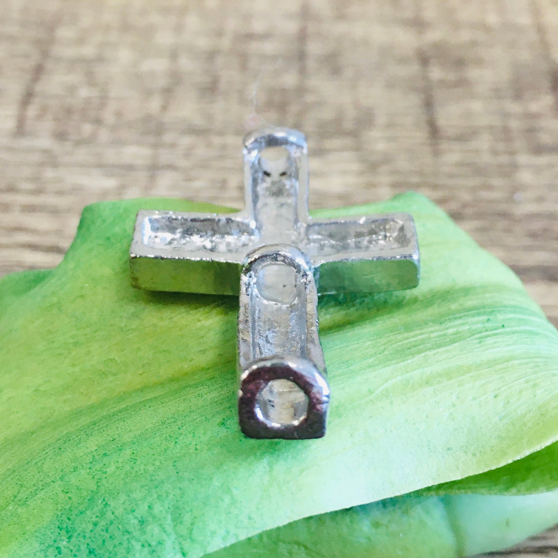 Pink Rhinestone Cross Bead/ Connector | Bellaire Wholesale
