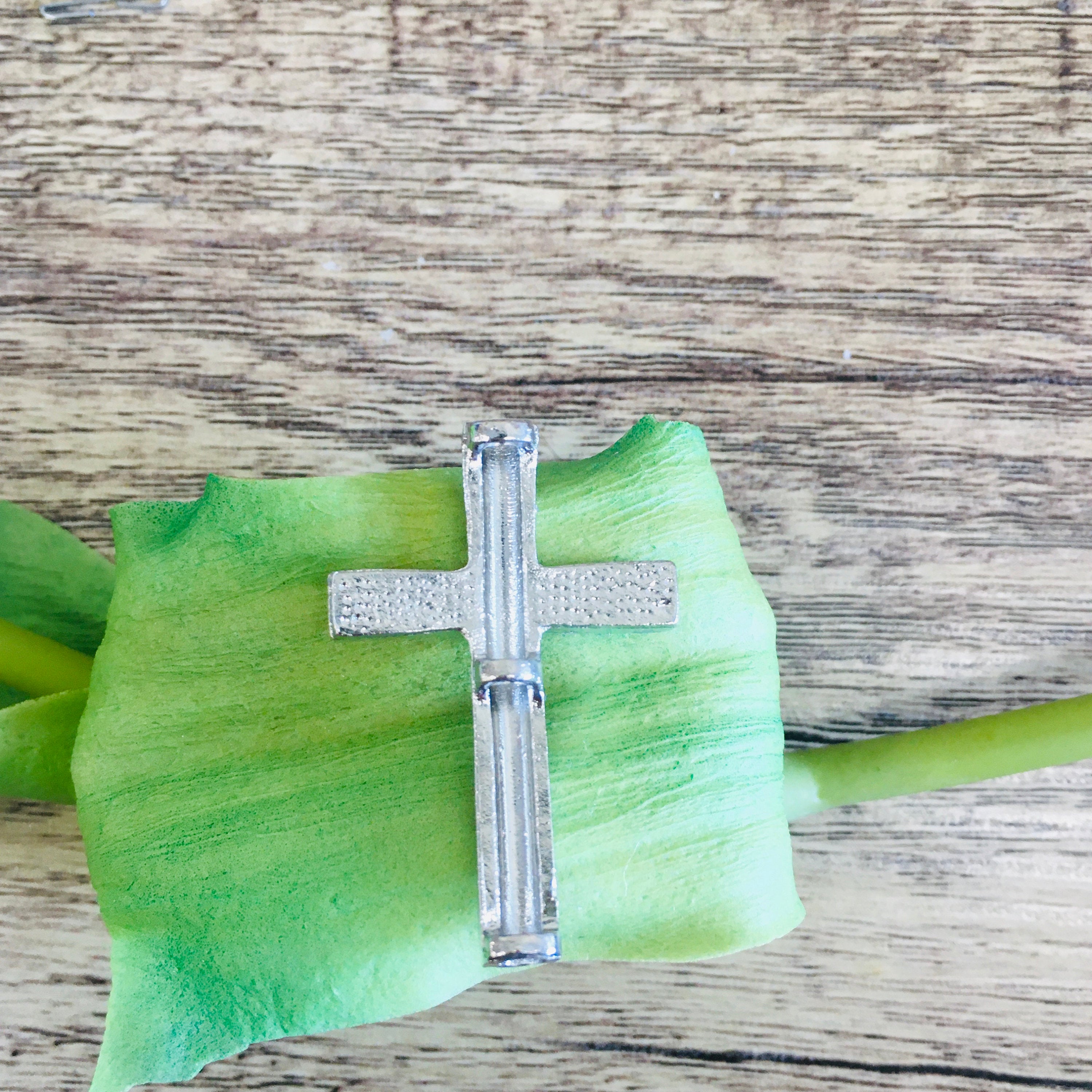 Alloy Cross Bead with black rhinestones | Bellaire Wholesale