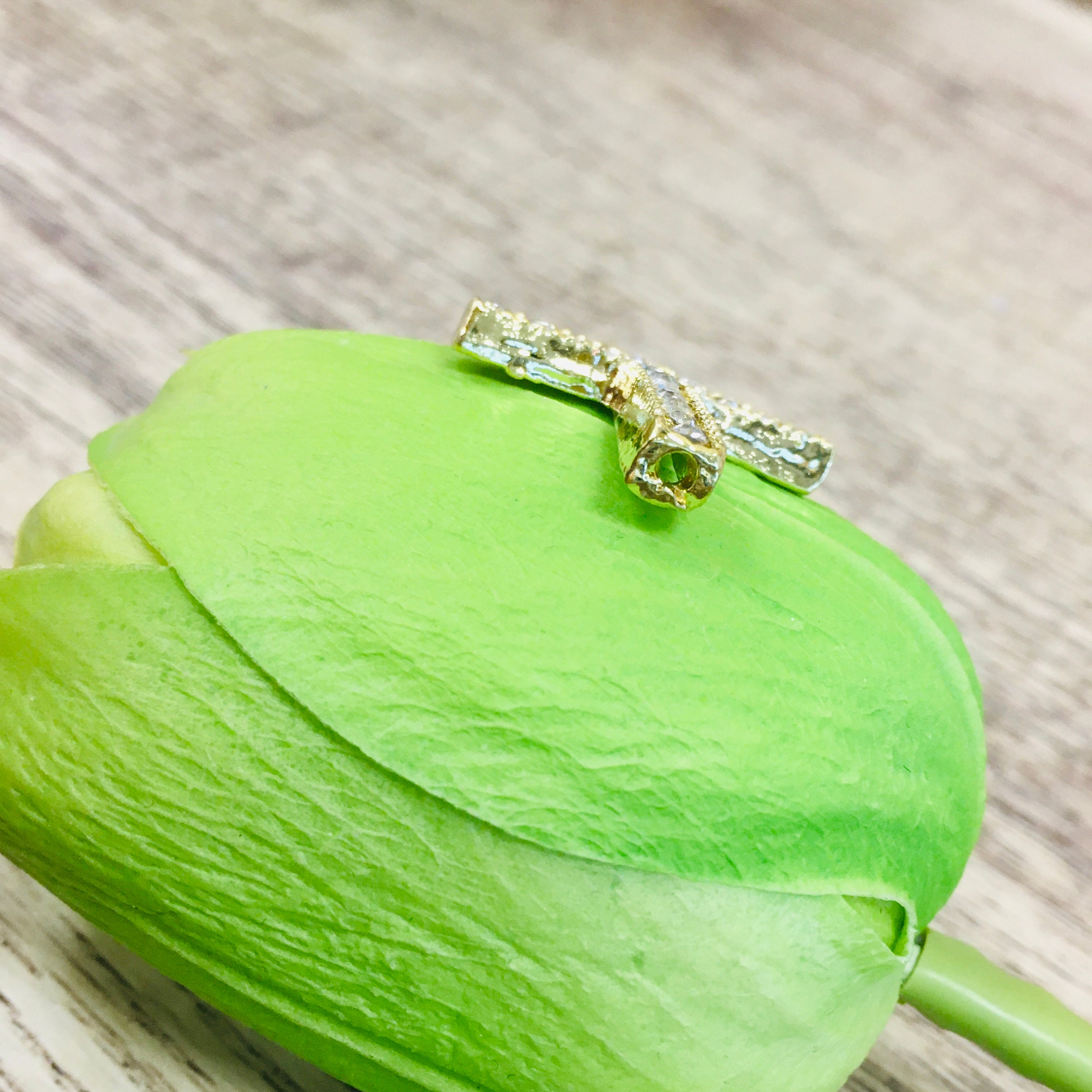 Gold Cross with Clear Rhinestones | Bellaire Wholesale