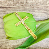Gold Cross with Clear Rhinestones | Bellaire Wholesale