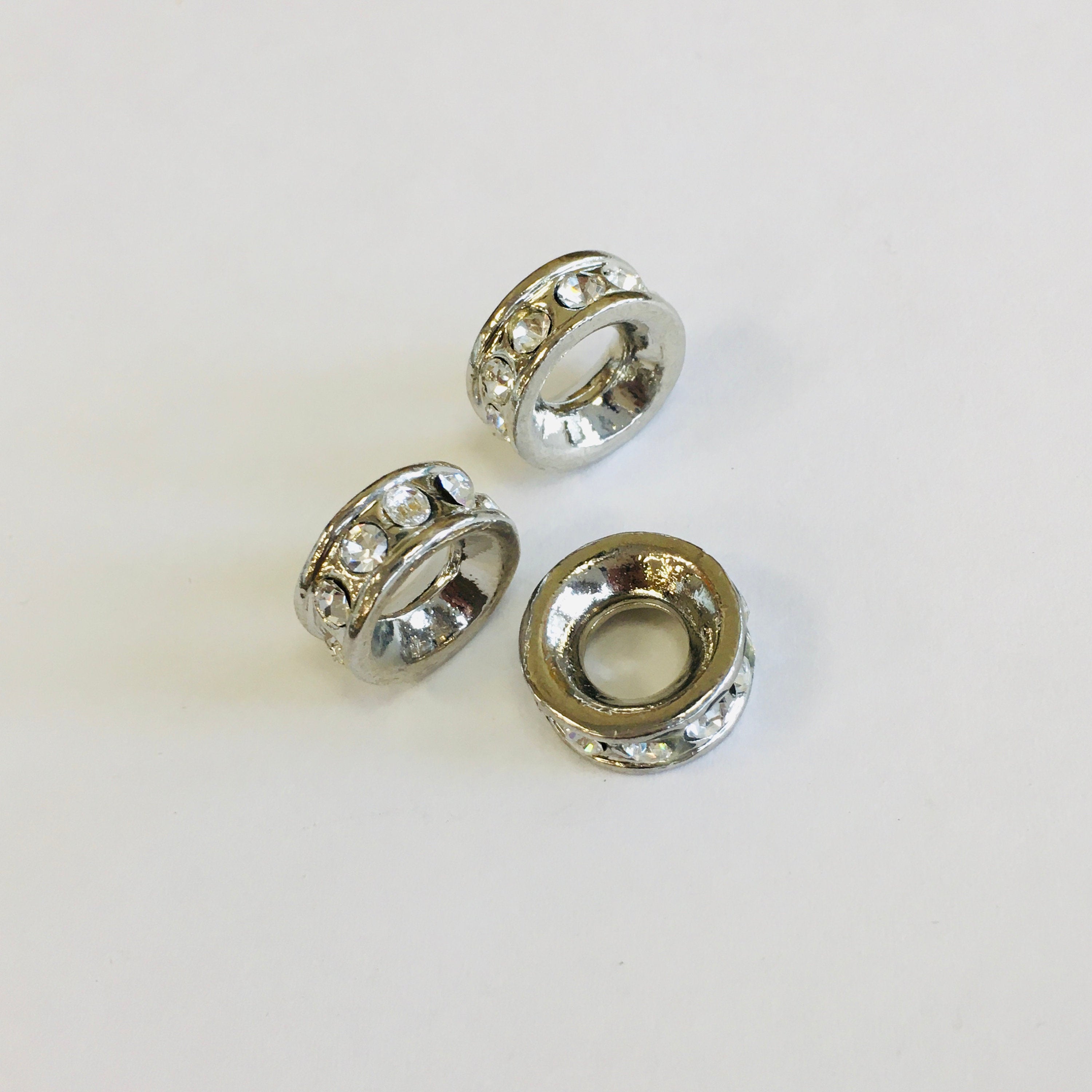 Alloy Rhodium Rondelle Beads | Bellaire Wholesale
