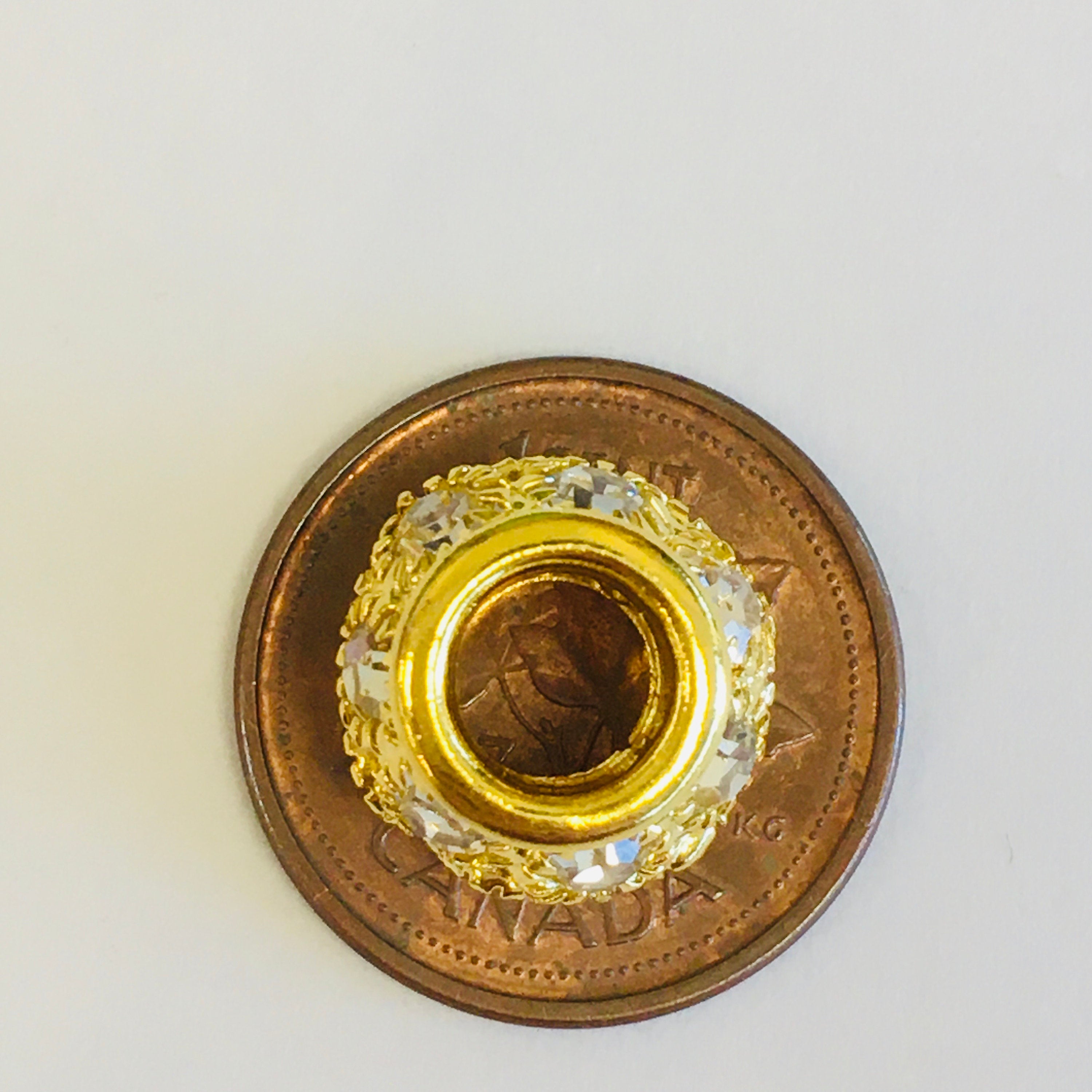 Beveled round Alloy Gold Spacer Beads | Bellaire Wholesale