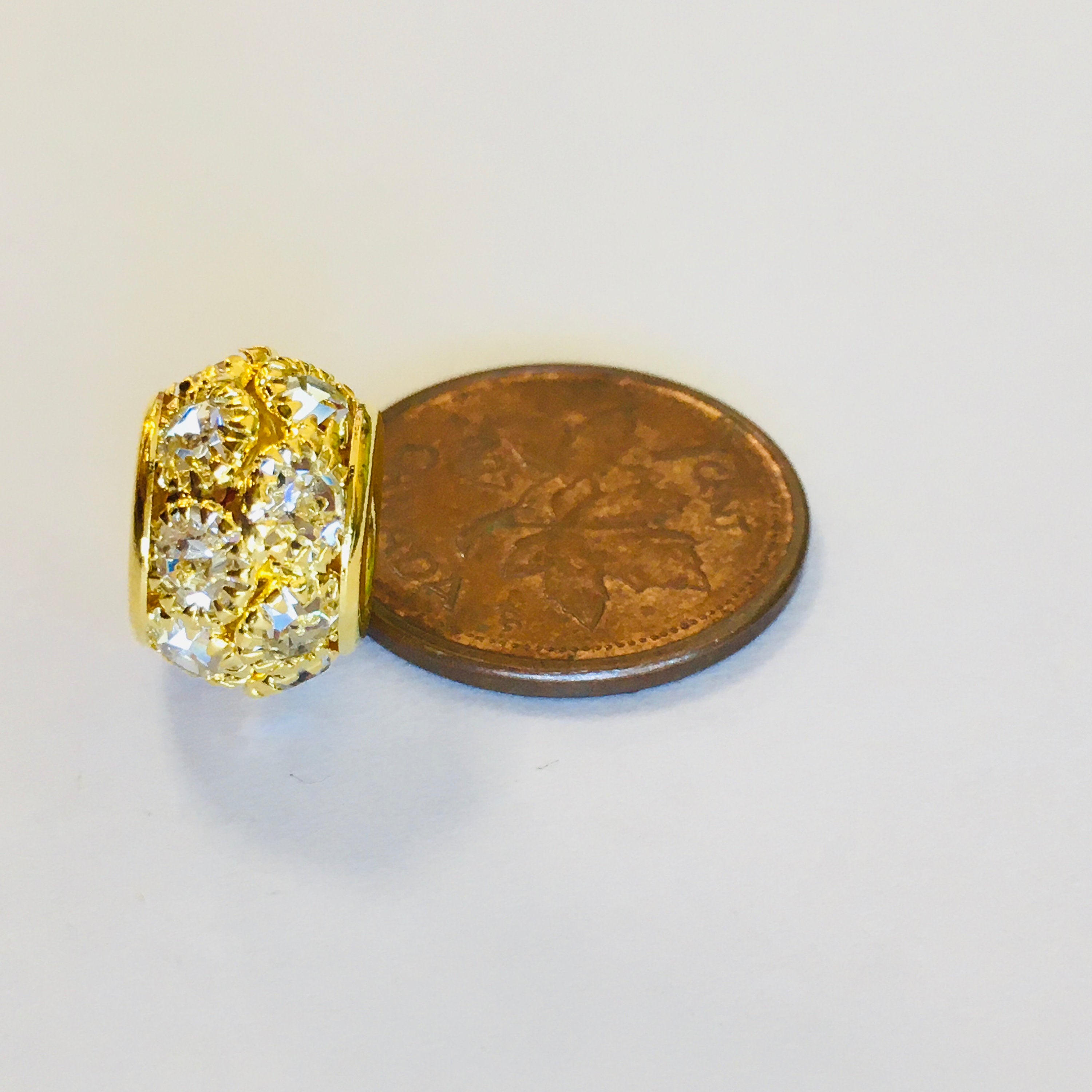 Beveled round Alloy Gold Spacer Beads | Bellaire Wholesale