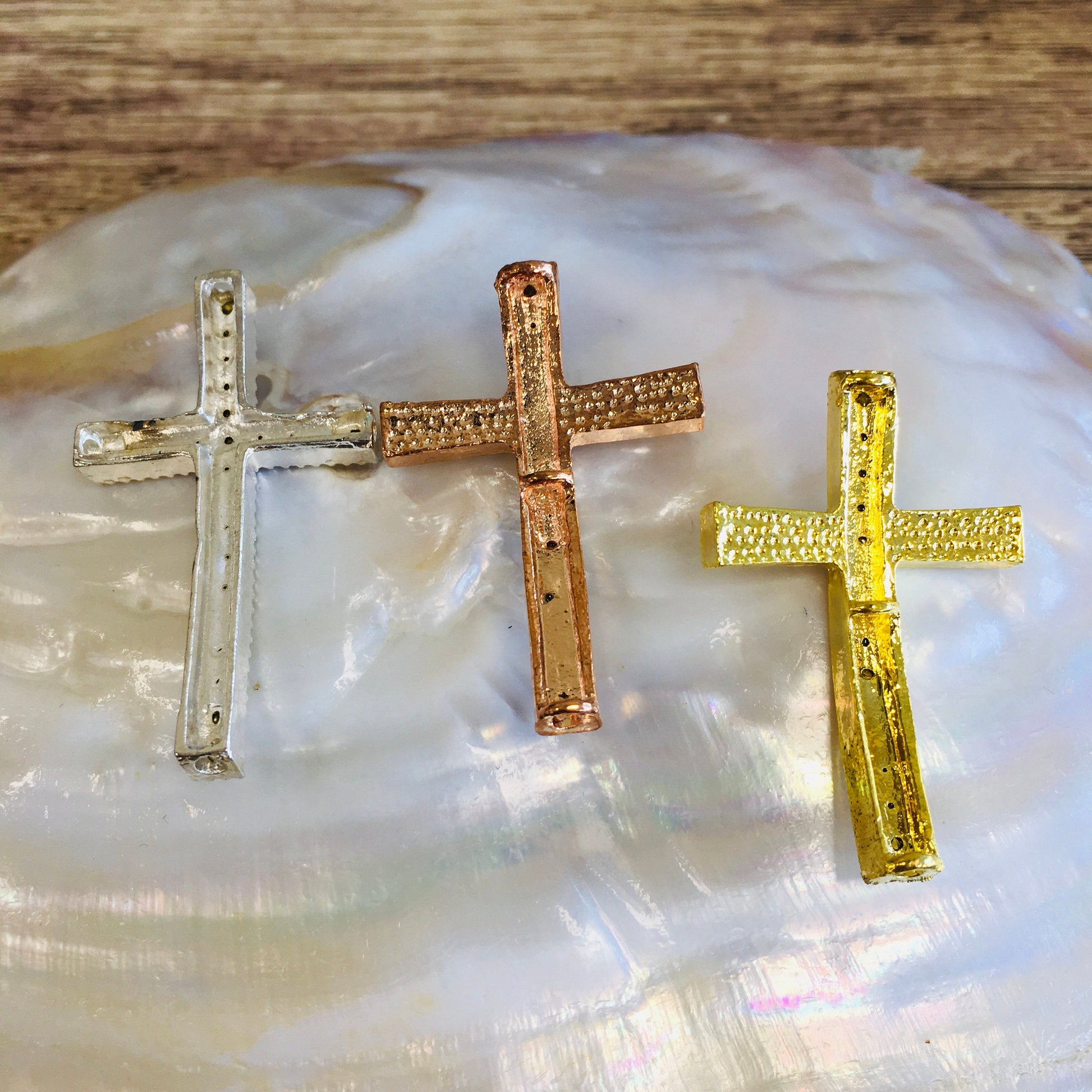 Gold/ Rose Gold/ Silver Cross Connector | Bellaire Wholesale