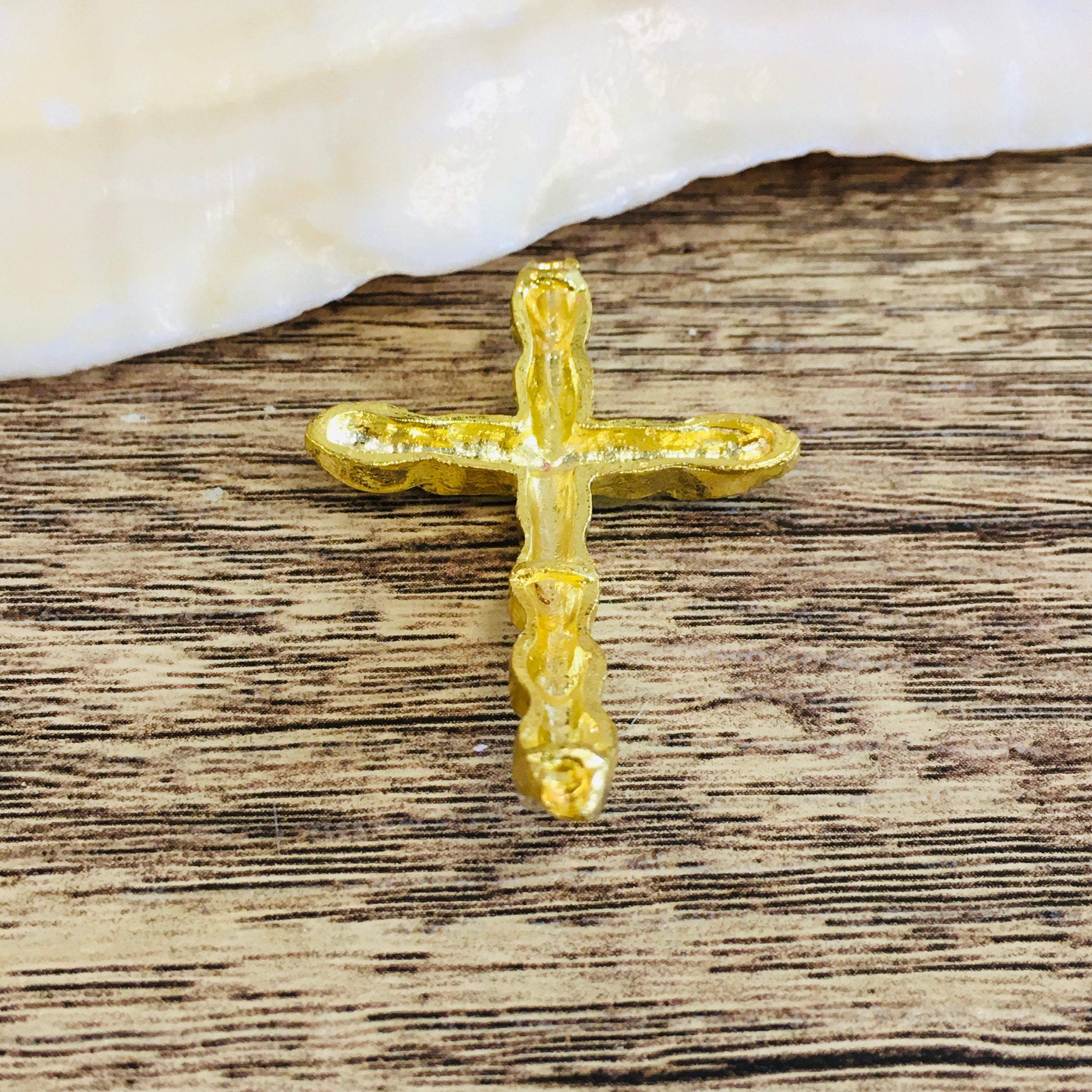 Alloy Gold Twisted Cross Connector | Bellaire Wholesale