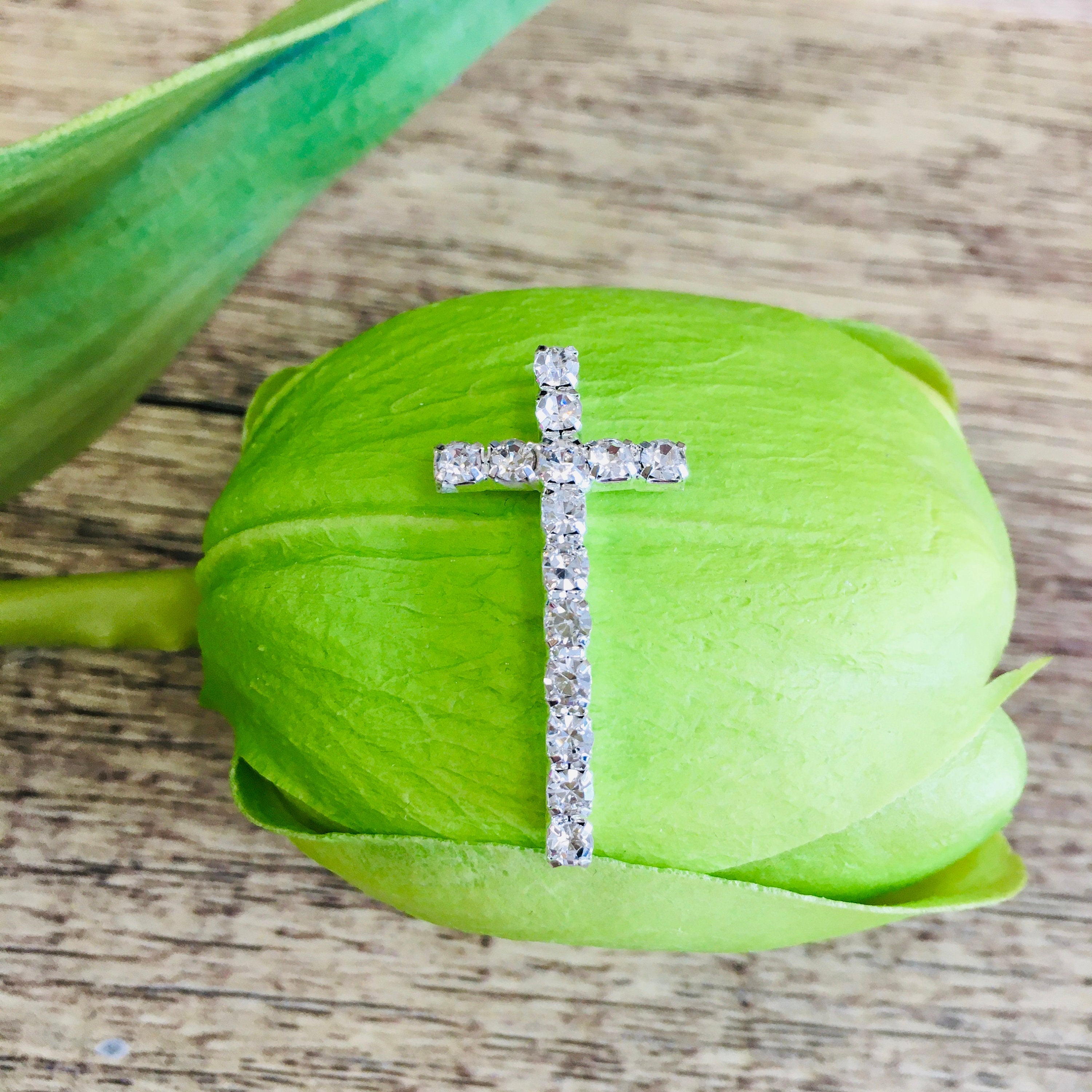 Silver/ Rose Gold Cross Tube Beads | Bellaire Wholesale