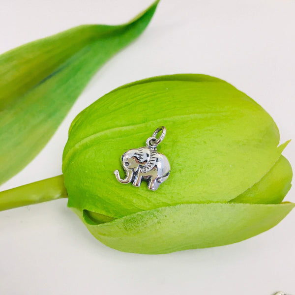 Sterling Silver Cute Baby Elephant Charm | Bellaire Wholesale
