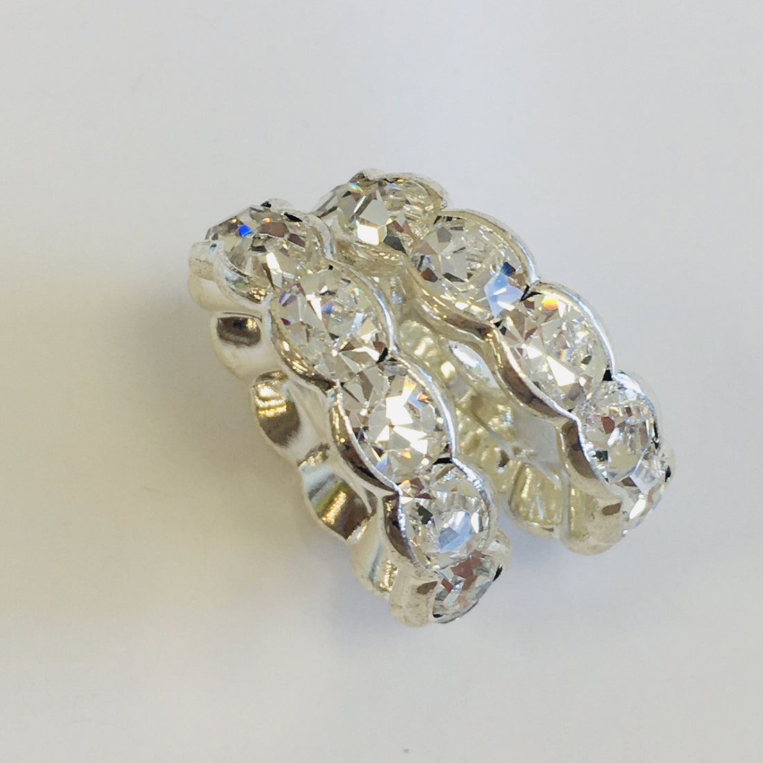 Curved Daisy Silver Spacer Beads | Bellaire Wholesale