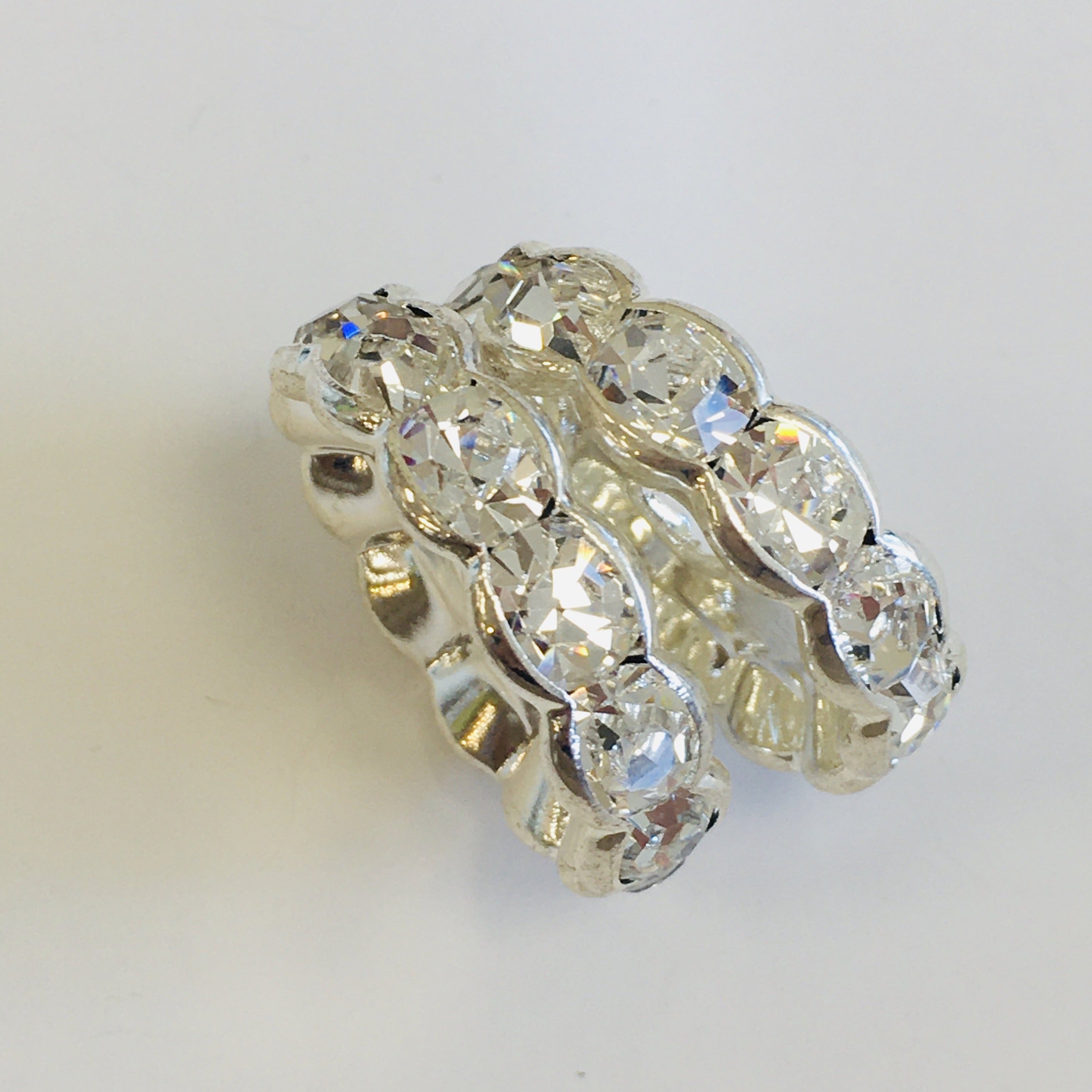 Curved Daisy Silver Spacer Beads | Bellaire Wholesale