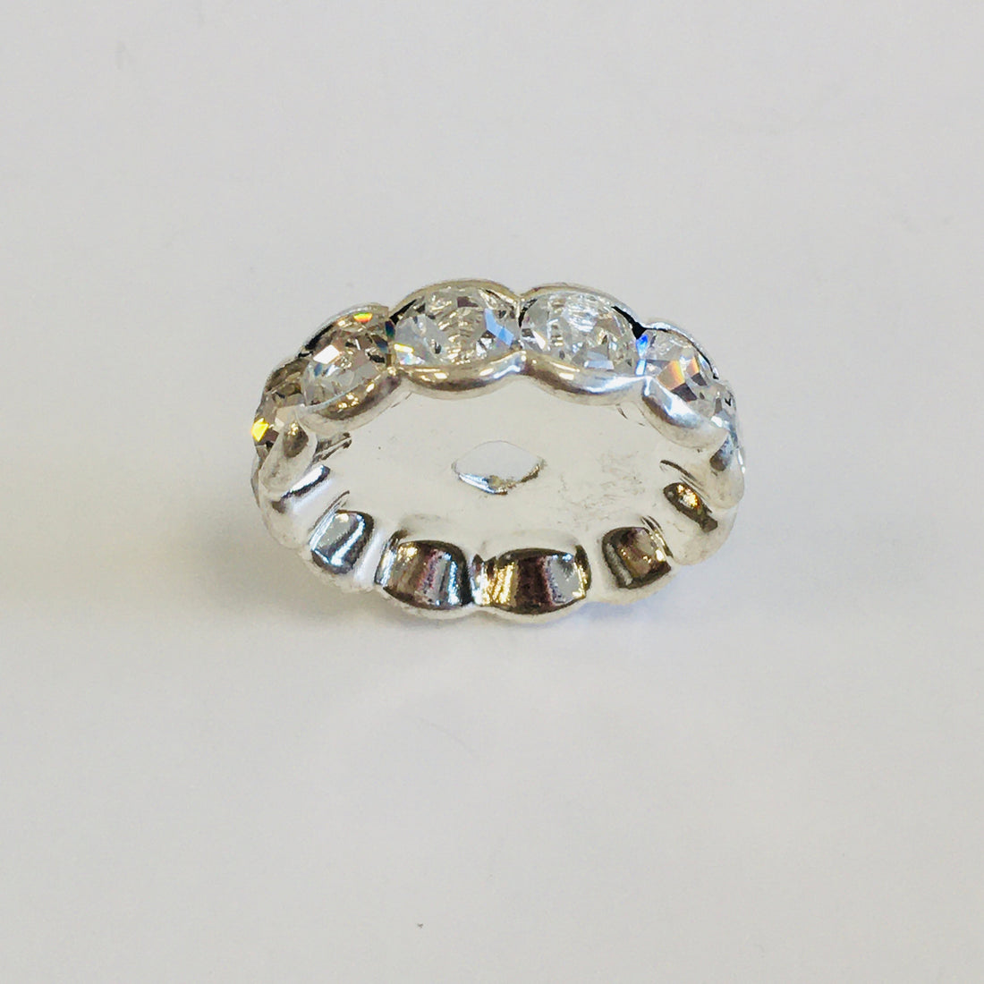 Curved Daisy Silver Spacer Beads | Bellaire Wholesale