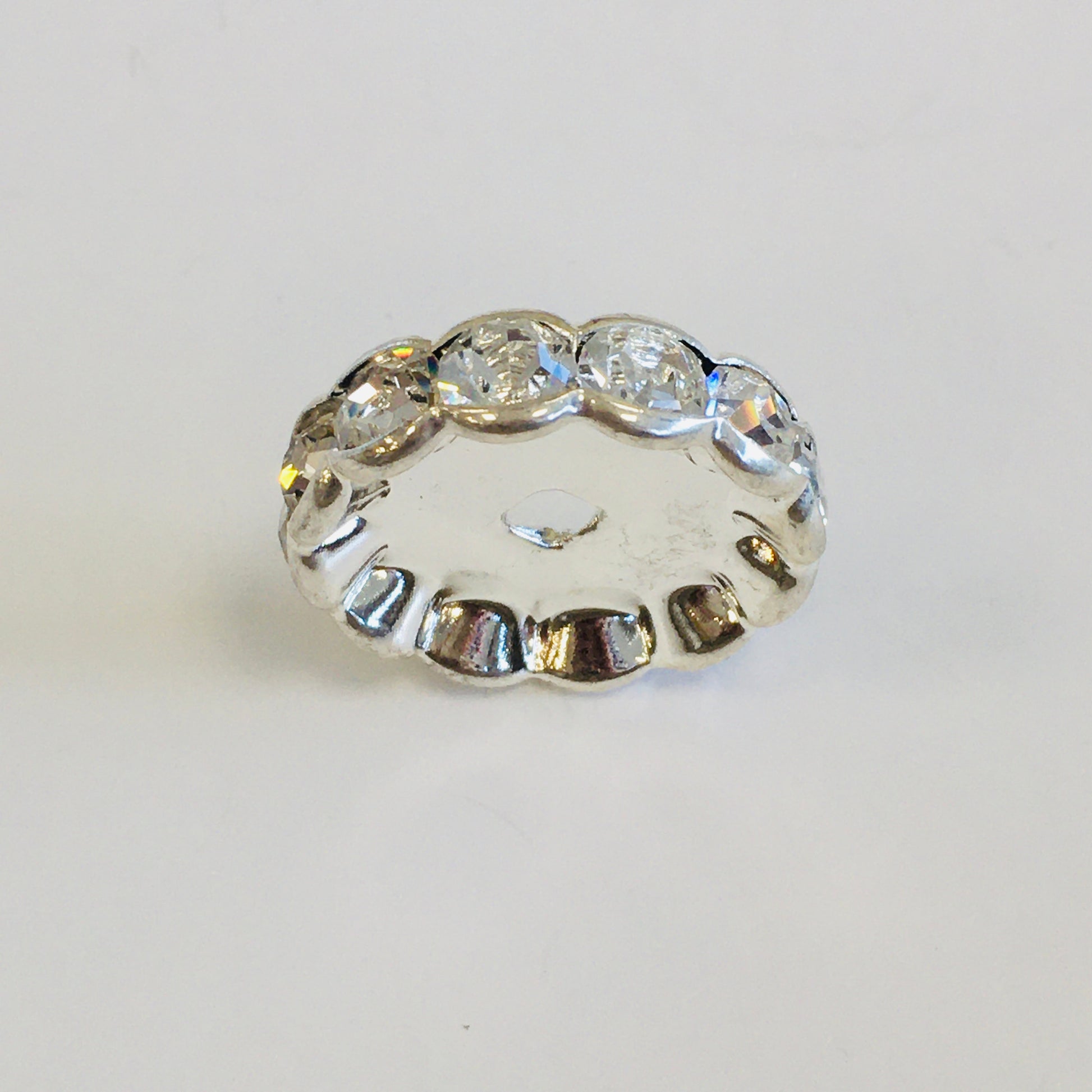 Curved Daisy Silver Spacer Beads | Bellaire Wholesale